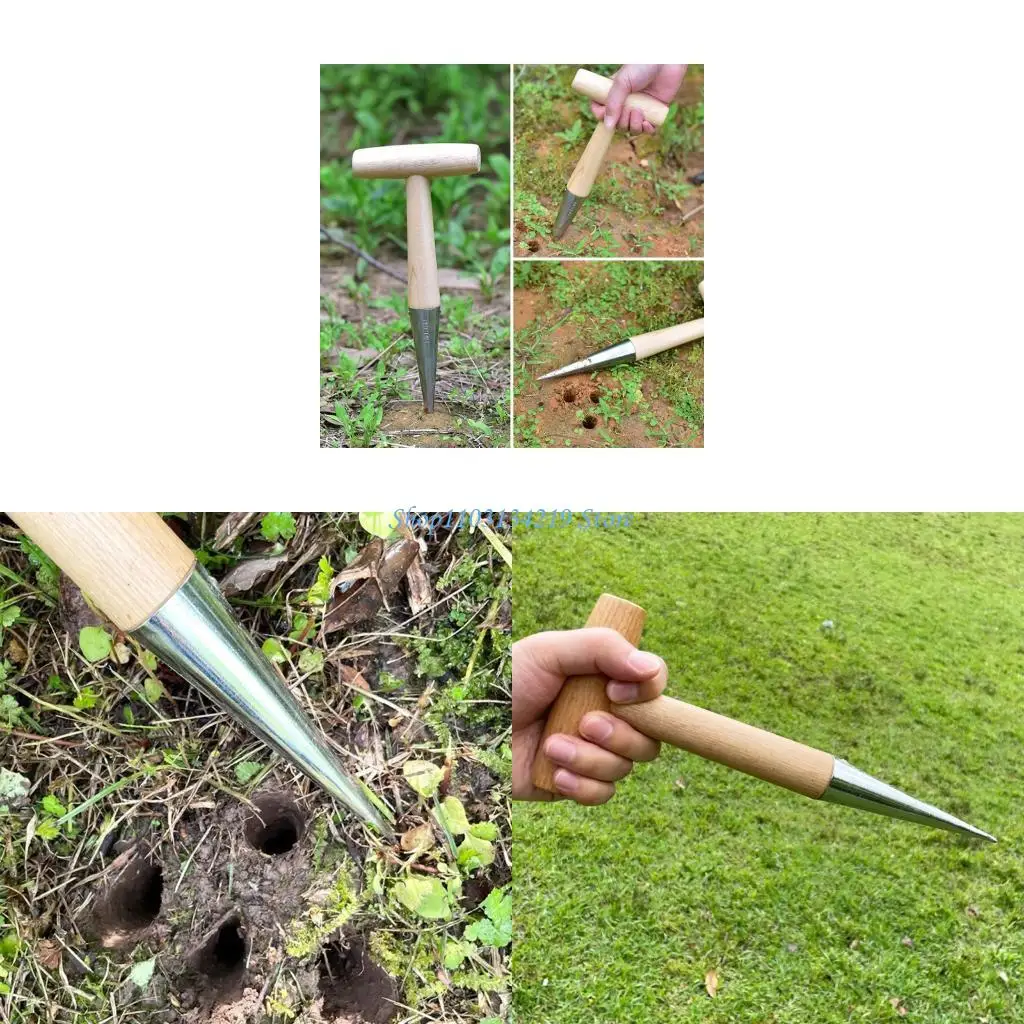 

N5KC Hand Dibber Garden Cultivation Plant Sow Dibber Hole Durable Loosen Soil