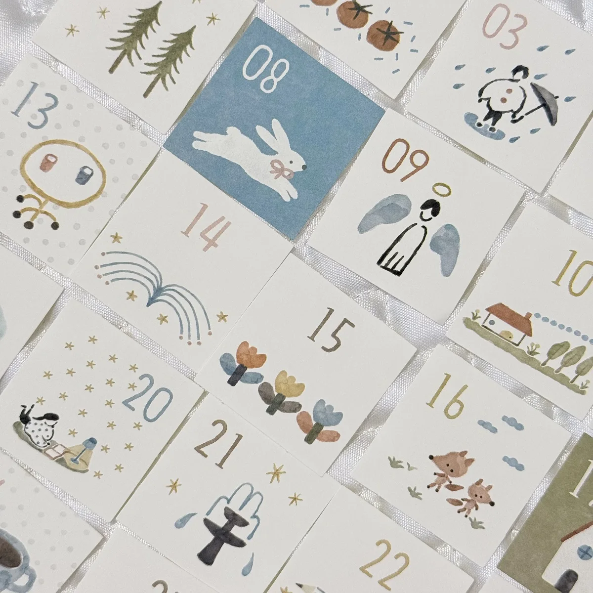 WAKAWAKA 62 Sheets Kawaii Memo Paper 31 Days Date Number Cards 4x4cm for Monthly Journal Planner Diary Scrapbooking Collage