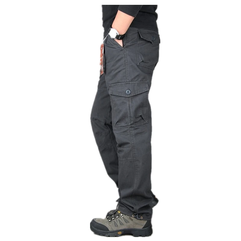 2023 Tactical Pants Men Black Cotton ix9 Zipper Streetwear Autumn Overalls Cargo Pants Men Trousers Spring Autumn