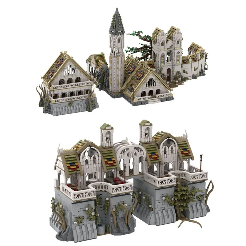 MOC-62284 Giant Enchanted Castle Fairy Tale Town Splicing Building Block Model 21067 Parts Building Blocks Kids Birthday ToyGift