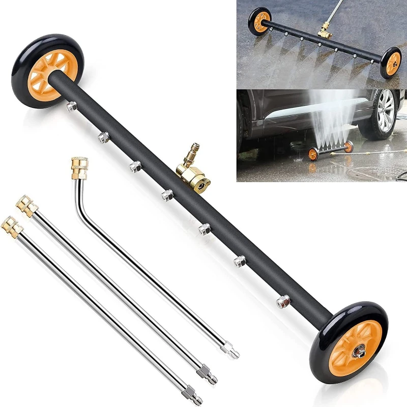 

4000PSI High Pressure Car Under Body Chassis Washer Undercarriage Cleaner Water Broom Cleaner Kit for 1/4" Connector