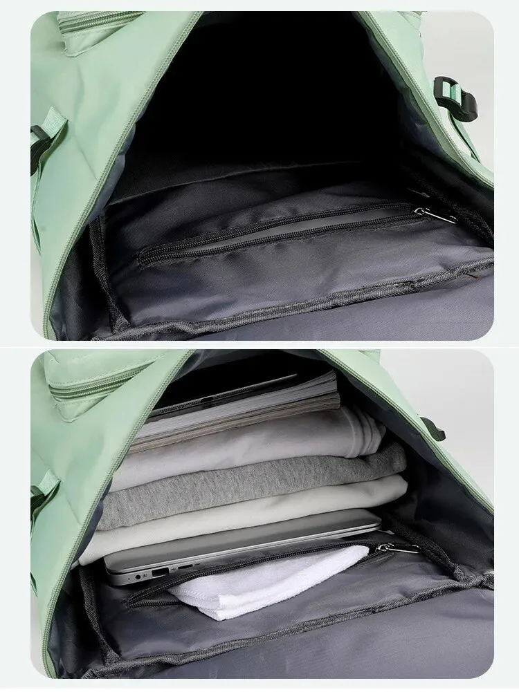 حقيبة ظهر عصرية وبسيطة للسفر بمساحة كبيرة مع حجرة أحذية مستقلة كاجوال متعددة الجيوب وحقيبة رحلة قصيرة #3