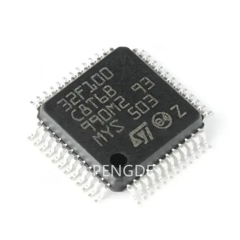 Original genuine STM32F100C8T6B LQFP-48 ARM Cortex-M3 32-bit microcontroller MCU