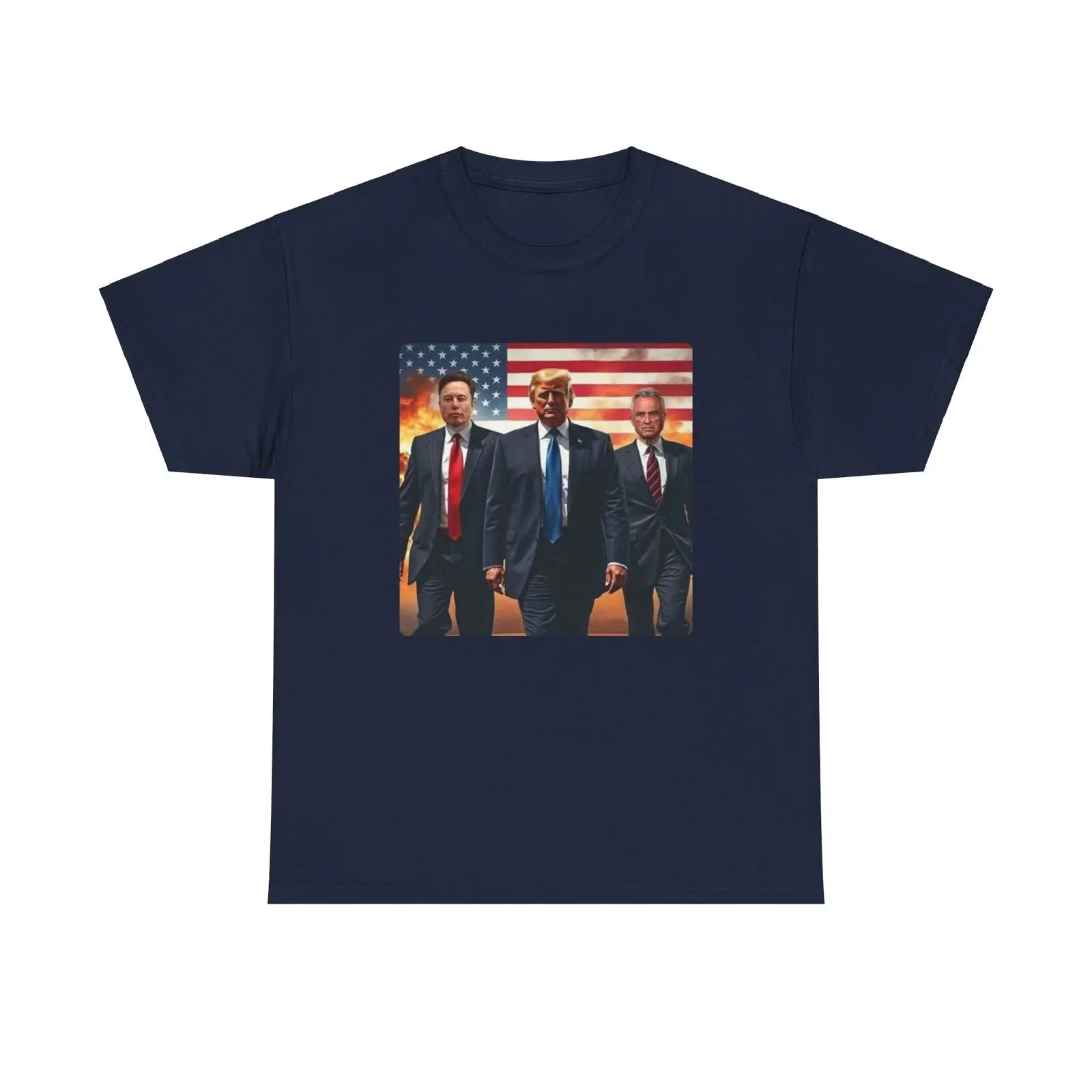 Super MAGA A-Team Graphic T-Shirt - trump elon musk rfk jr usa djt freedom flag