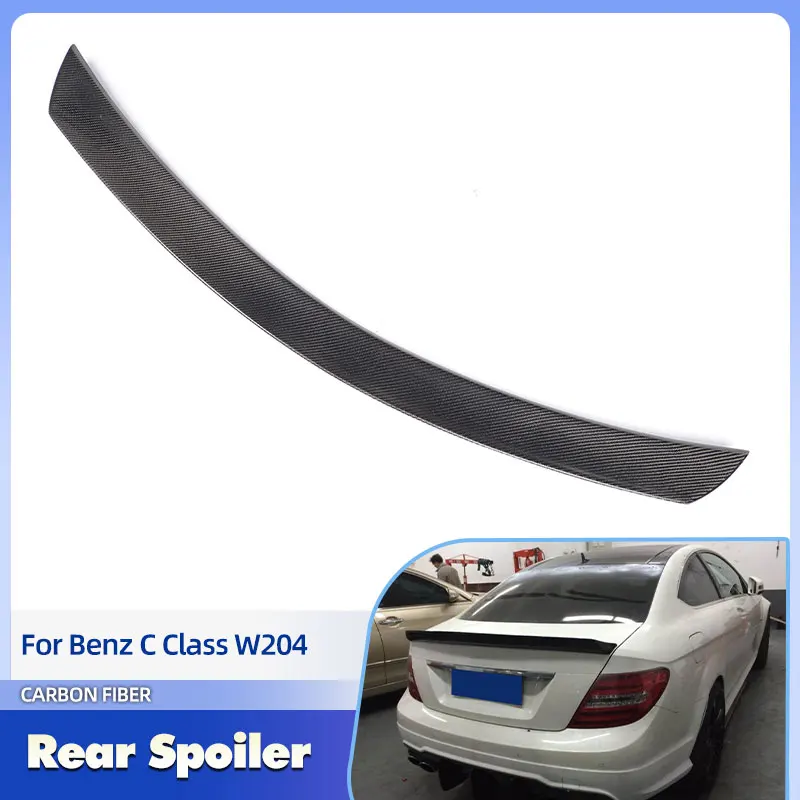 

Car Rear Trunk Spoiler Wings Carbon Fiber for Mercedes Benz C Class W204 C63 AMG Coupe 2008-2014 Rear Spoiler Boot Wing Lip