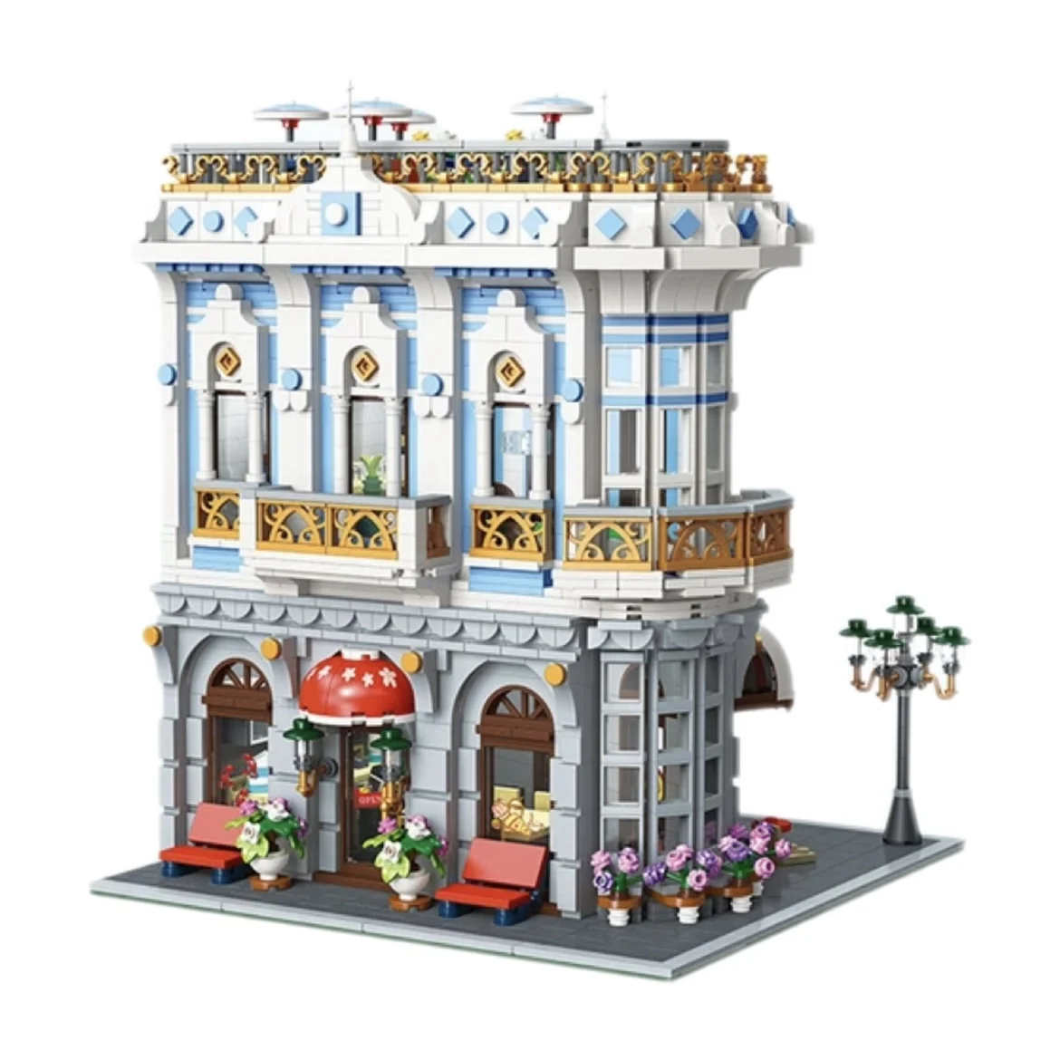 Creative Street View 89109 Sakura Restaurant Building Blocks City Architecture Model Bricks Toy for Children Christmas Gifts