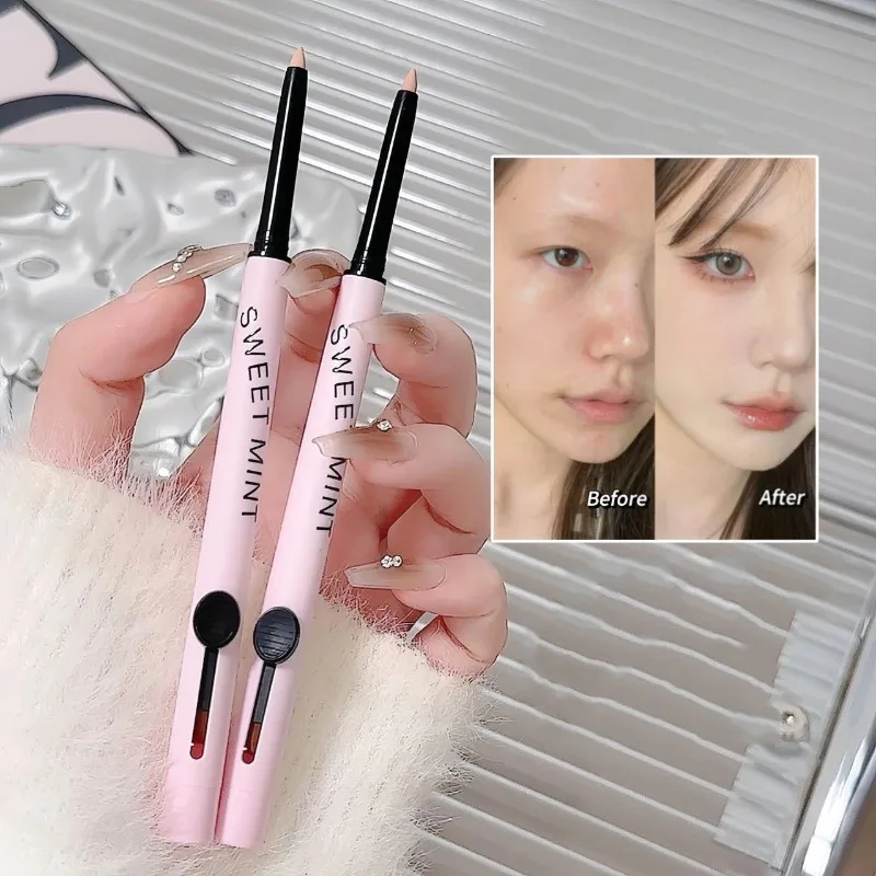 Dubbele Concealer Stick Met Borstel Volledige Dekking Cover Acne Vlekken Donkere Kringen Concealer Pen 2 Kleuren Make-Up Cosmetica