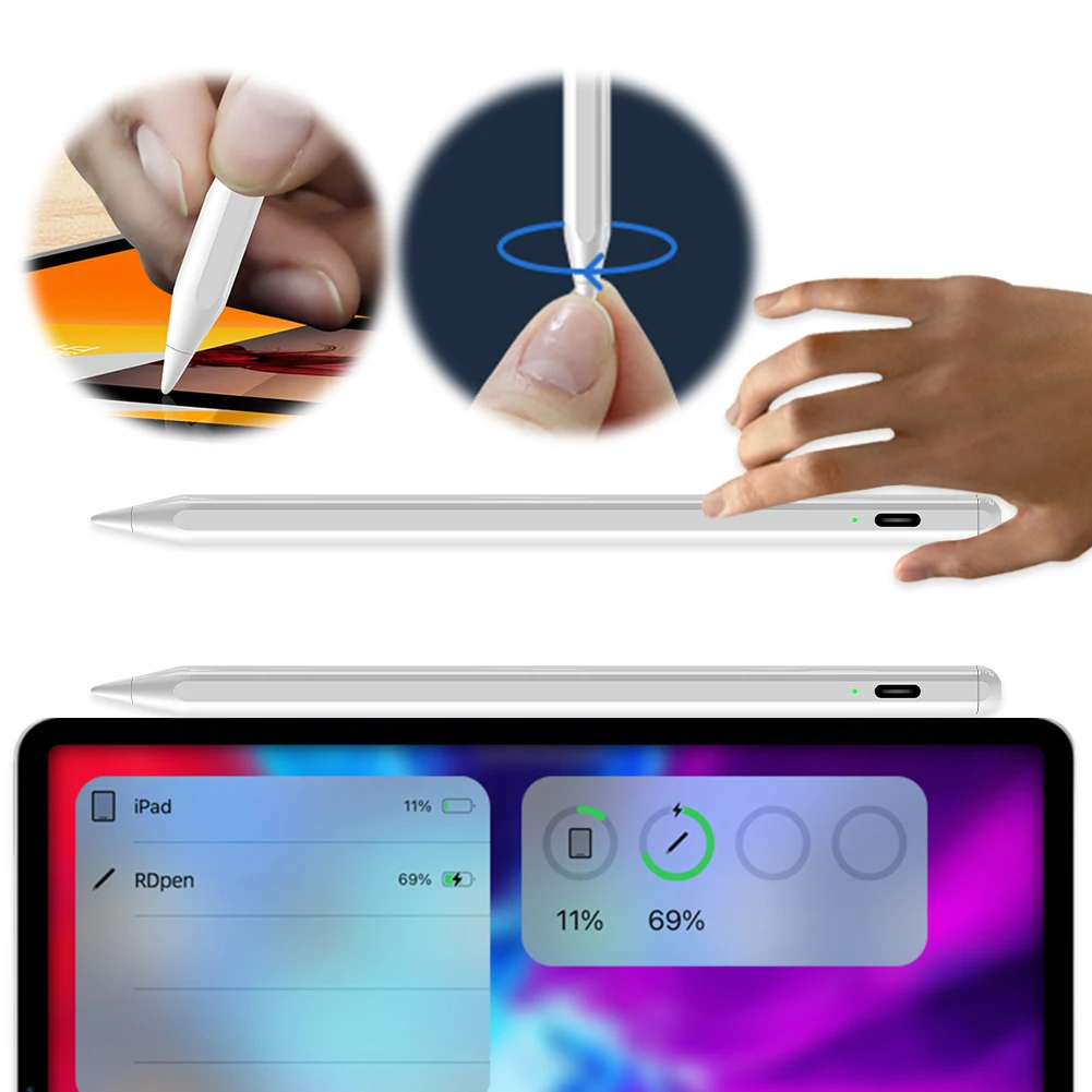 Стилус для сенсорного экрана, емкостный стилус, высокоточная и чувствительная ручка для планшета для IPhone/iPad и других телефонов, планшетов