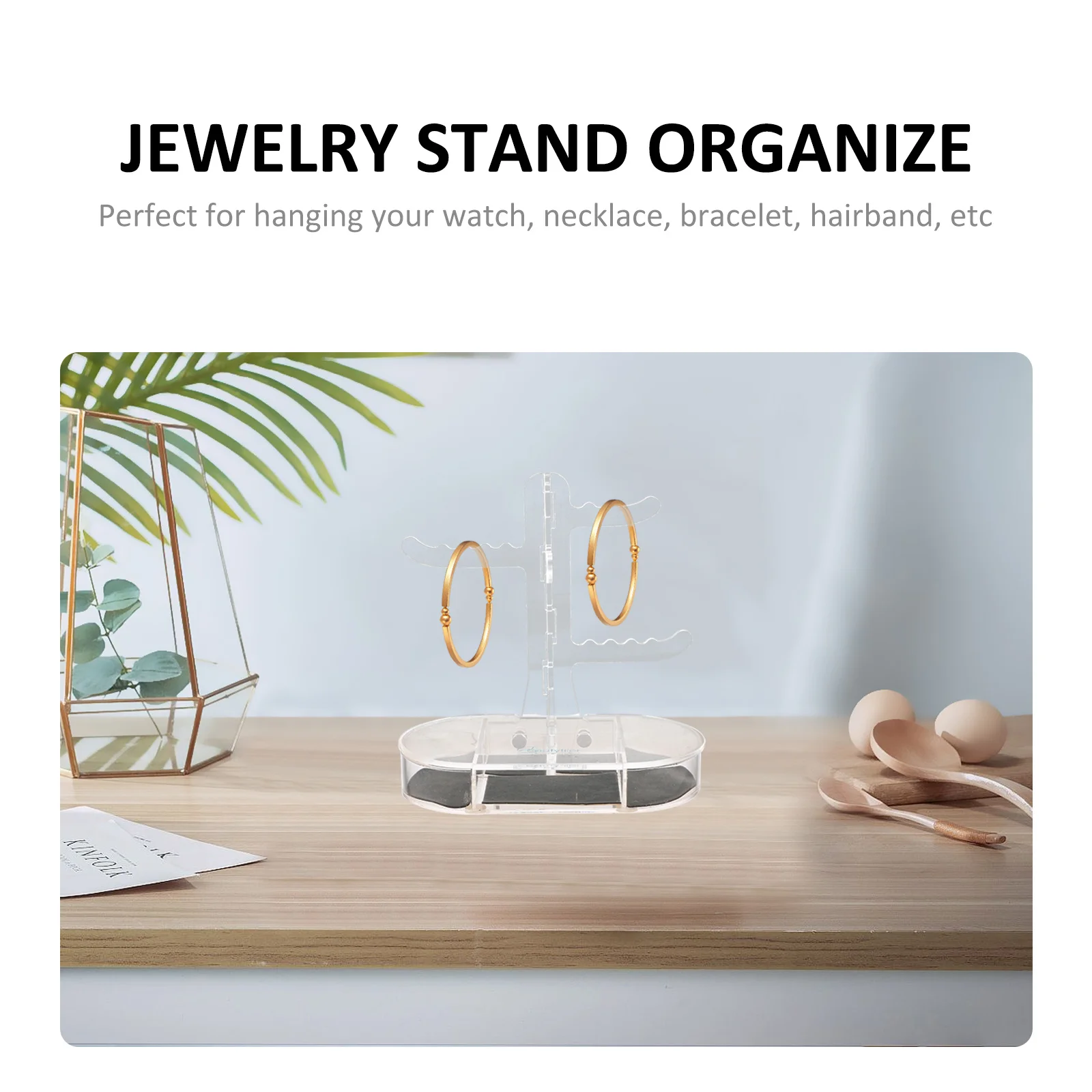 

Прозрачная акриловая стойка для демонстрации ювелирных изделий, кулон-органайзер, держатель для браслета, прозрачная подставка для хранения ожерелья, сережек, часов