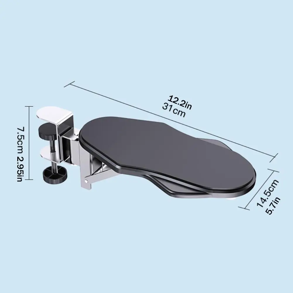 Computer Desk Arm Rest Pad Foldable Ergonomic Wrist Rest Support For Keyboard Armrest Extender Rotating Mouse Pad Holder Rack