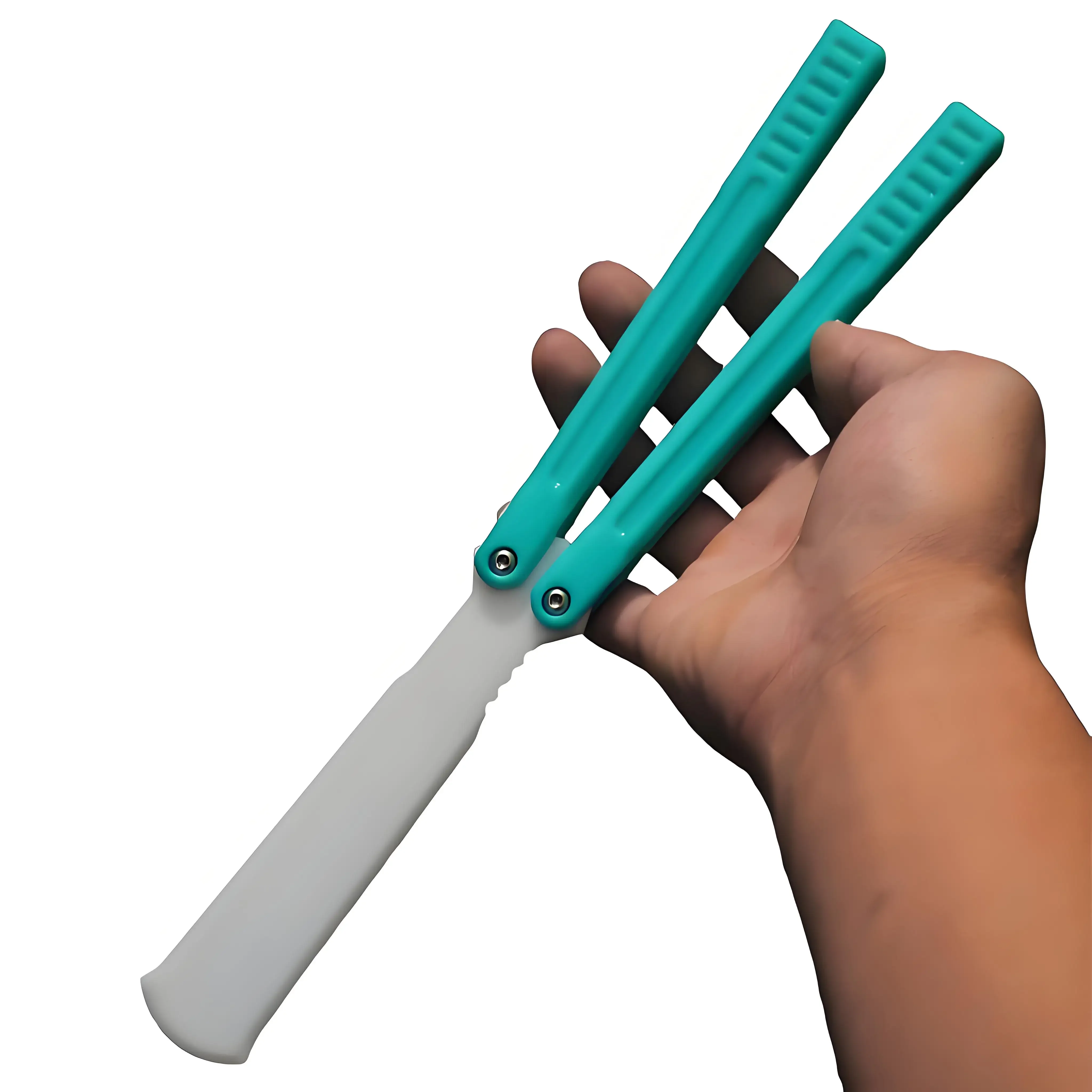 Star and Moon Balisong 3D Printed Plastic Butterfly Trainer Toy Knife