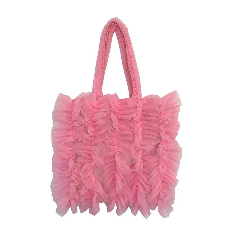 Women Handbag Pleated Version Sweet Pleated Edge Tassel Small Tote Bag for Women Designer Bag Purses and Handbags Bolsa Сумка