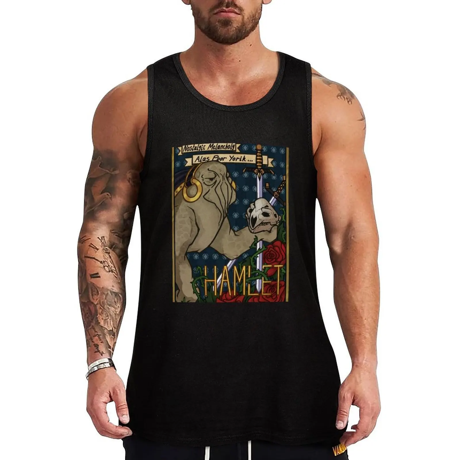 

Mass Effect Elcor Hamlet Poster Print Tank Top Work Utility Tank Top Durable Sleeveless Wear