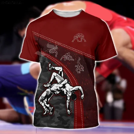 2023 Funny Printed Men T Shirt New Wrestling Taekwondo T-shirt Casual O-Neck Short Sleeve T-shirt Fashion Tees Tops Oversized