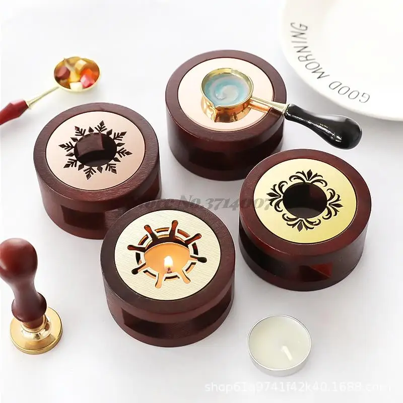 Retro Tripod Sealing Wax Stamp Furnace Stove Pot Wood Handle Wax Bead Sticks Melting Craft Gift Invitaciones