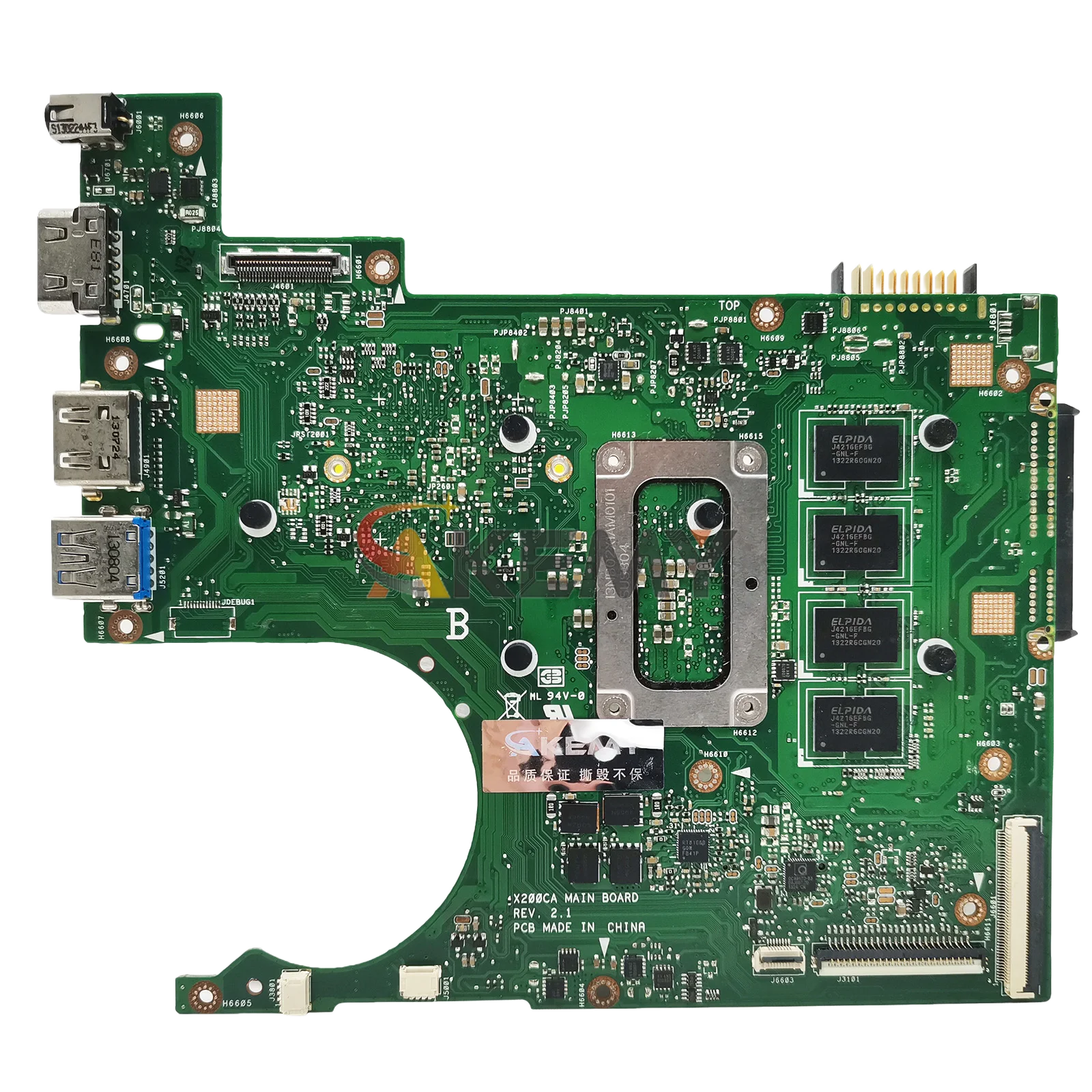 X200CA Laptop Moederbord Voor ASUS VivoBook X200CA F200CA K200CA X200C D200CA Notebook Moederbord Met I3 I5 I7 CPU 100% testen OK