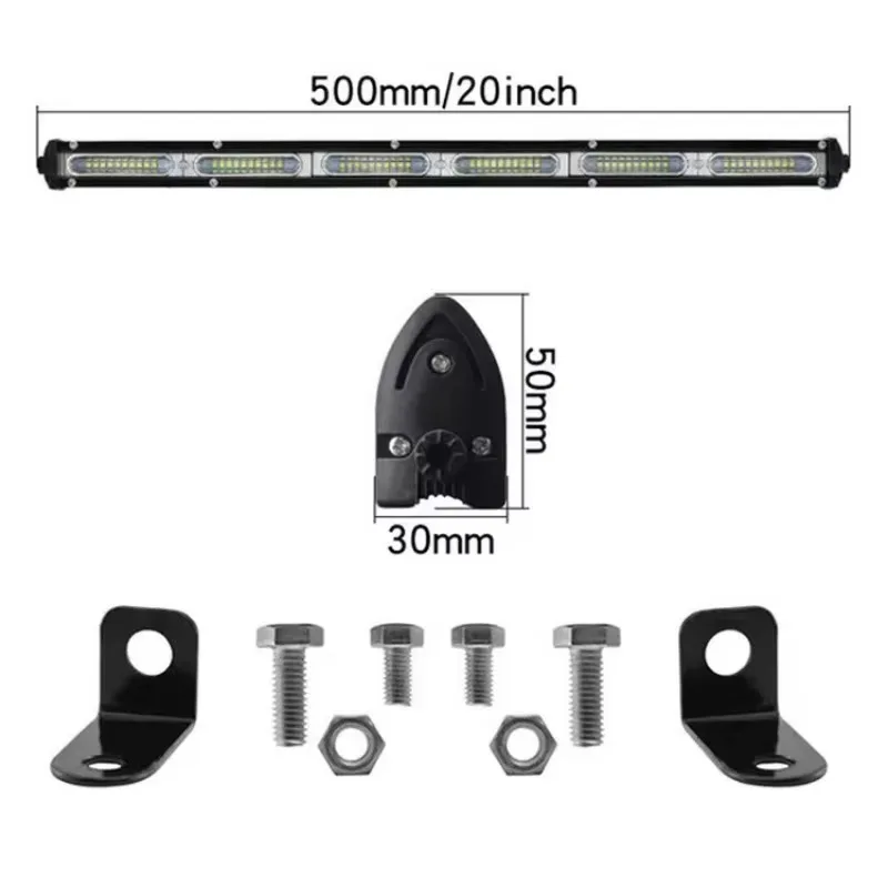 

Popu For Jeep Niva Lada ATV Truck 12V 24V LED Light Bar 7'' 13'' 20 Inch DRL Fog Running Led Work Light 4x4 Off Road Led Headlig