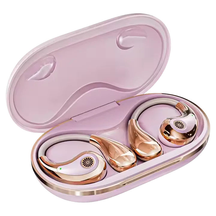 

Electroplated Metal Texture True Wireless Earphones M70 OWS Open Ear Hook Sports Wireless Earbuds with Noise Cancelling