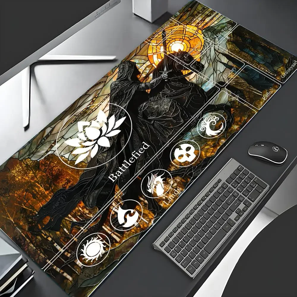 لوحة ماوس The Magic Gathering War Knight MTG TCG لوحة ماوس مكتبية حصيرة مكتبية للعمل لعبة كمبيوتر صغير كمبيوتر محمول سجادة لطيفة #3