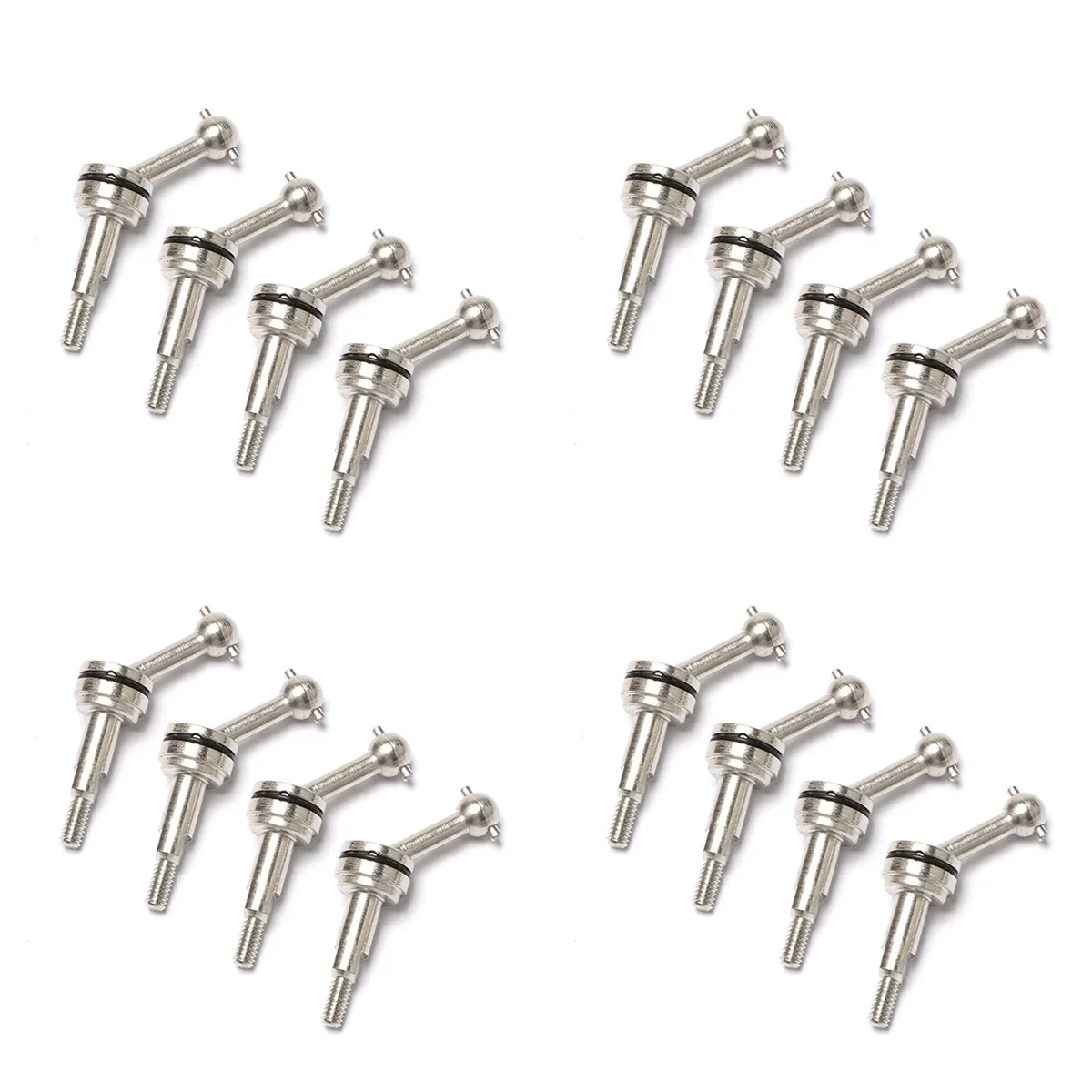 

BAAU 16Pcs 2mm Extended Metal CVD Universal Joint Shaft Transmission for K969 K979 K989 P929 1/28 RC Car Upgrade Parts