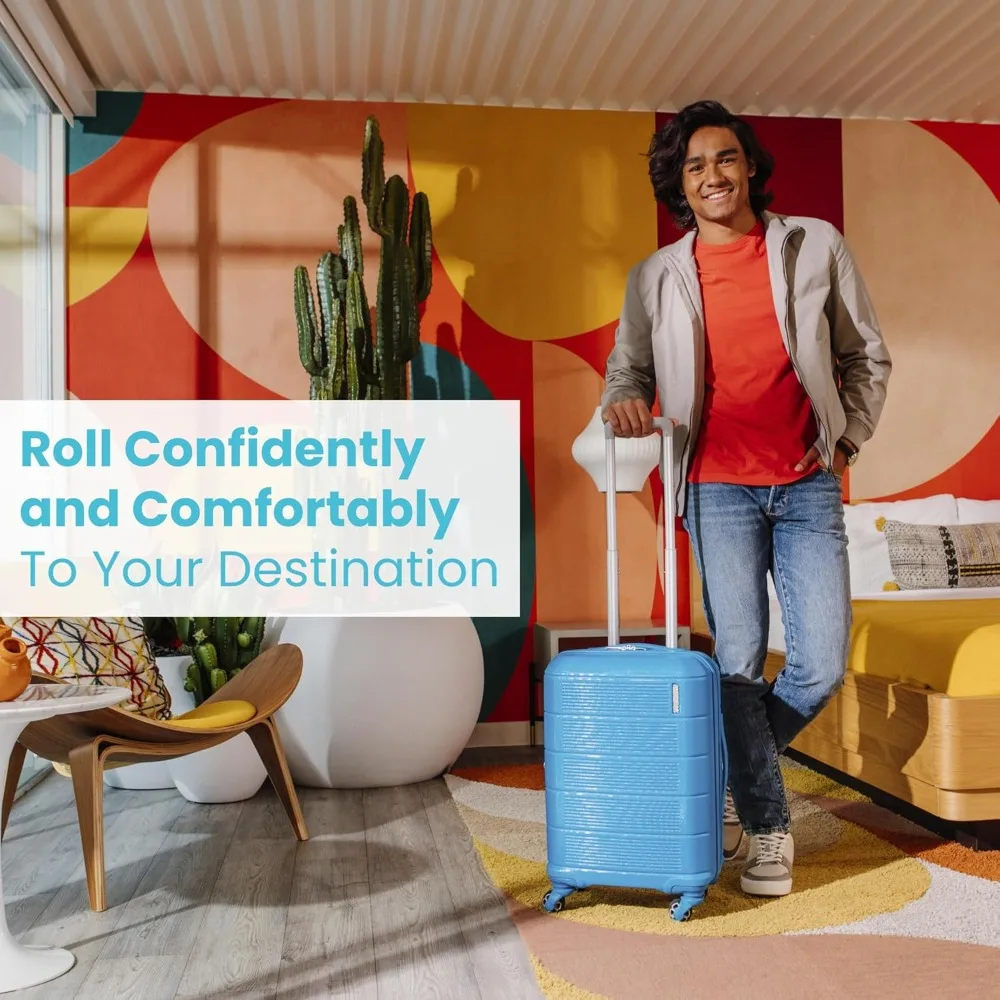 Expandable Hardside Carry-On Luggage with Spinner Wheels, Lightweight ABS Shell, Perfect for Short Trips & Business Travel