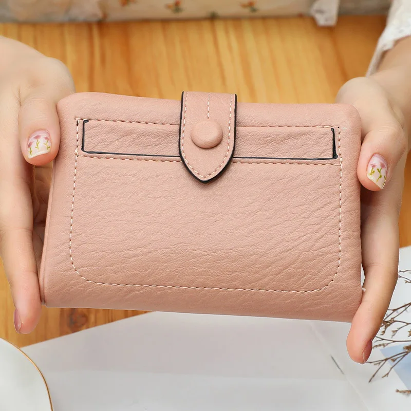 

New Fashion Women Wallet PU Leather Lady Wallets Female Hasp Zipper Design Coin Purse ID Card Holder Short Wallet