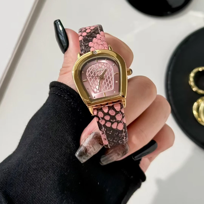 New luxury women's watch snakeskin pattern belt niche student exquisite automatic waterproof trend quartz watch birthday gift