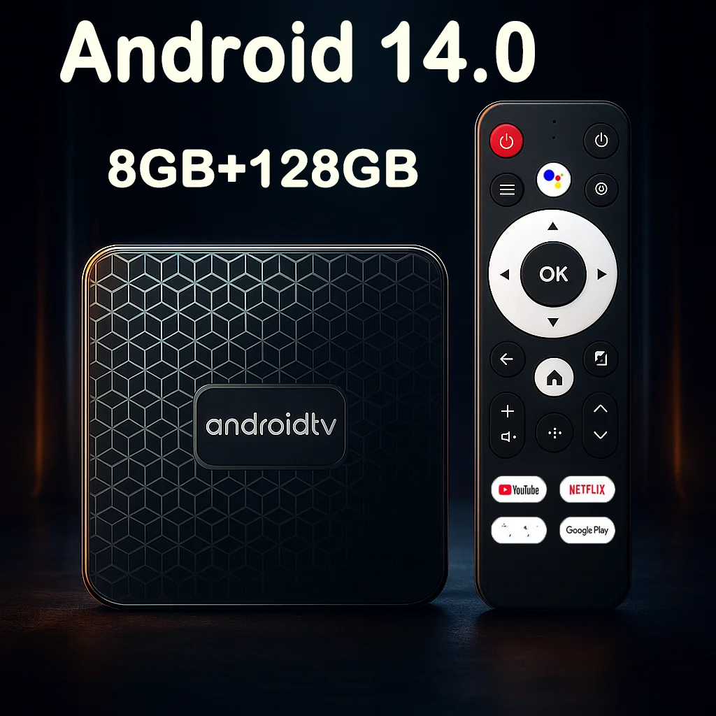 

Android14.0 TV Box Rockchip RK3518 Smart Voice Control 2.4G/5.8G Dual WiFi Quad Core Video 4K 1080P 3D Медиаплеер Set Top Box