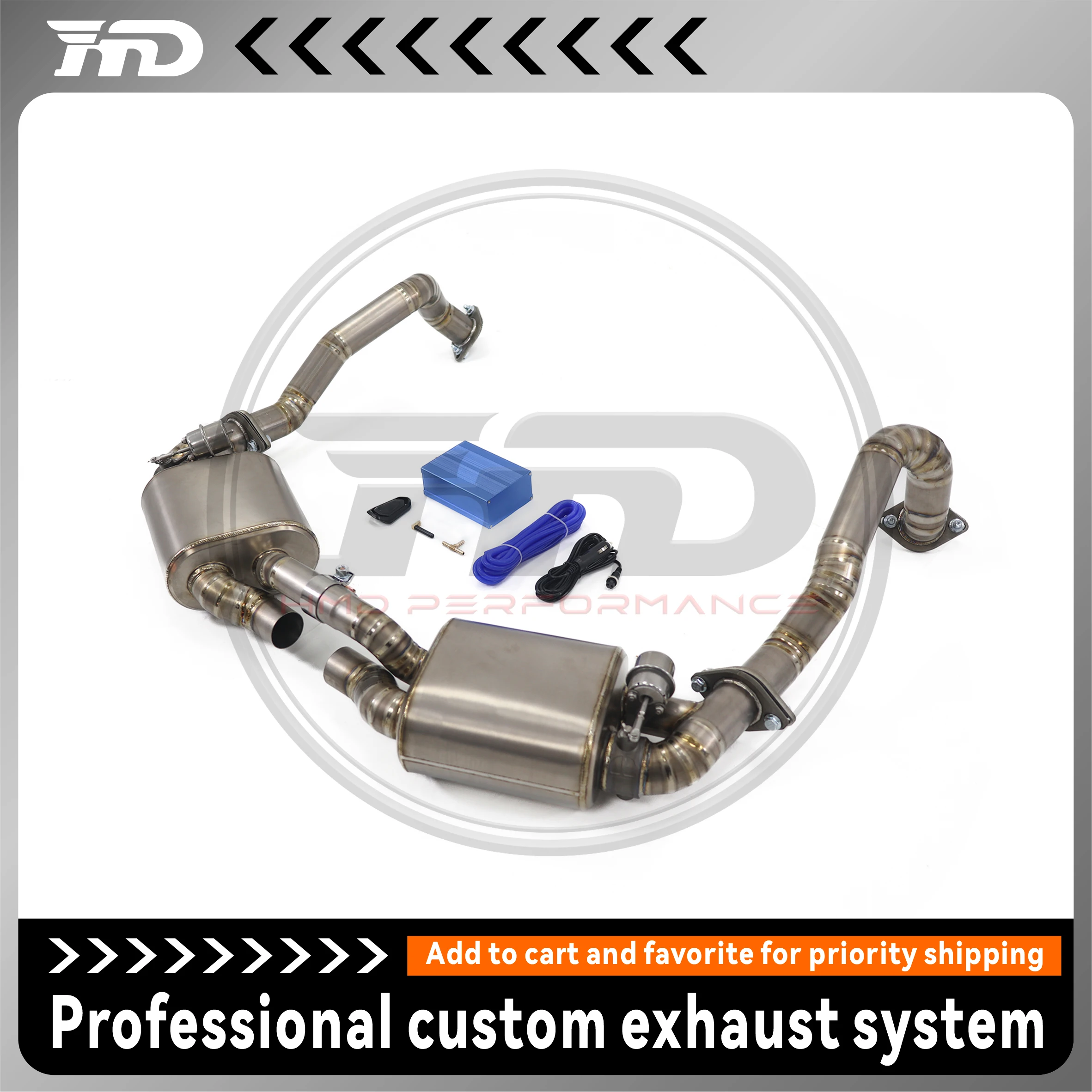 

HMD Exhaust System Titanium Performance Catback for Porsche Cayman Boxster 981 Style Muffler With Valve