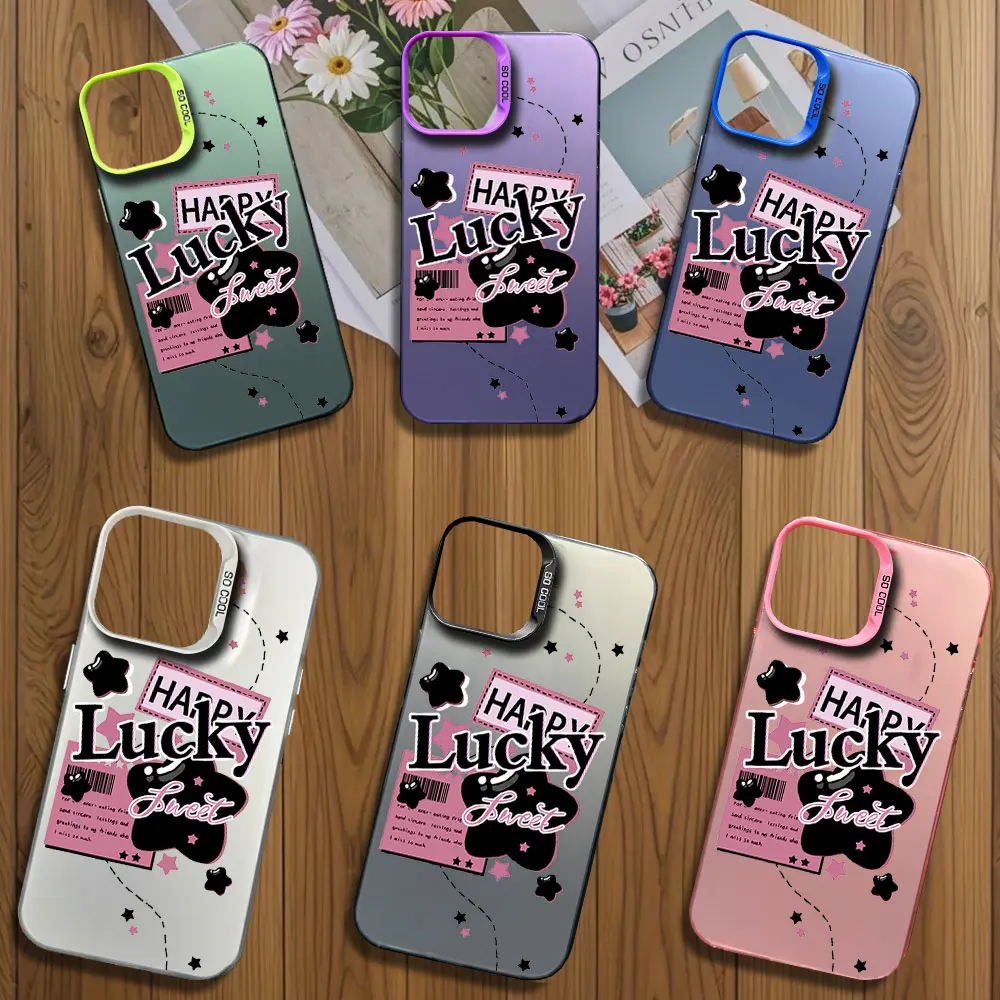 Gourde Funny Cute Graffiti Trendy Printstream Phone Case for iPhone 12 11 13 IMD 14 15 16 Max Pro Plus Laser Cover