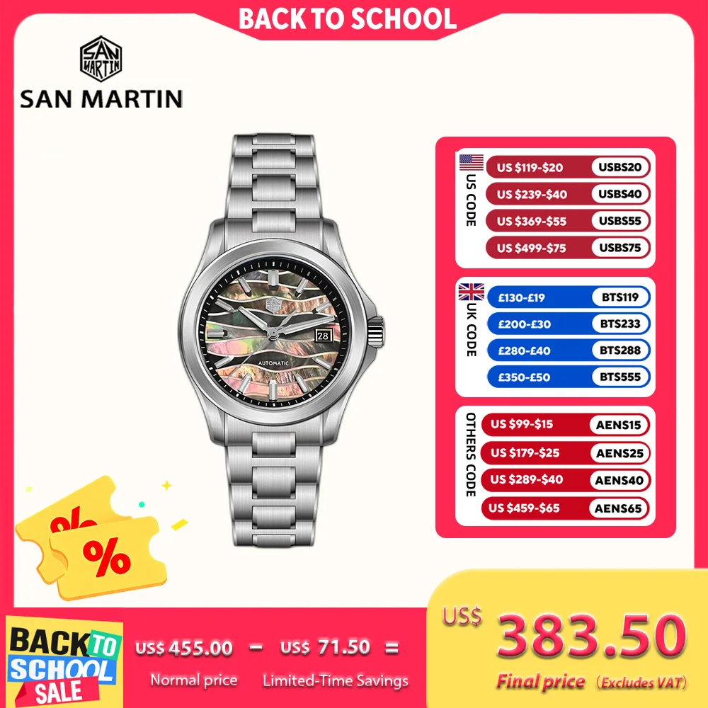 Luxury Watch On Sale - San Martin 39mm Miyota 9015 Splicing