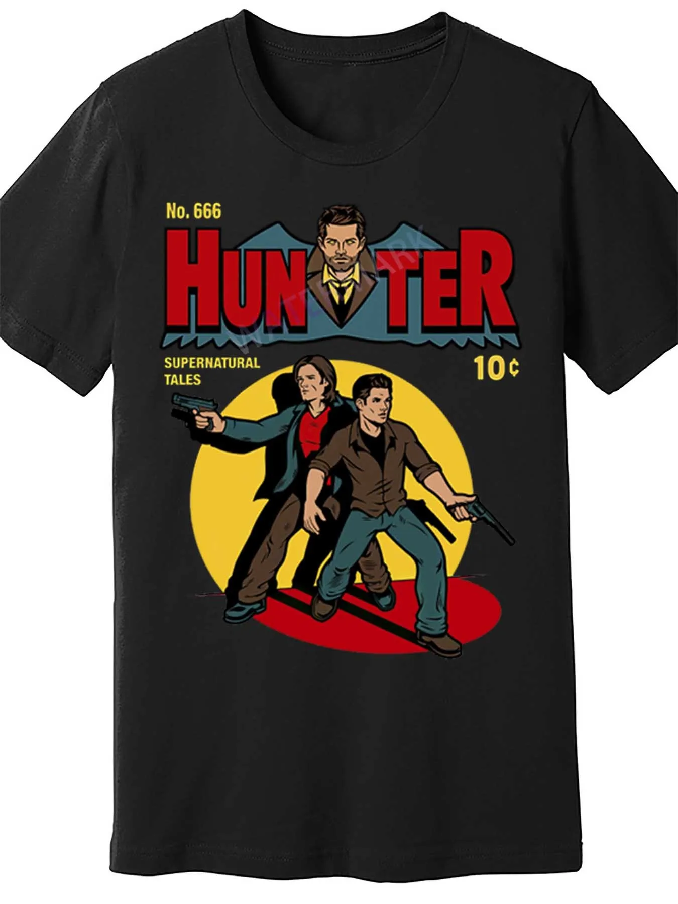 

No 666 Hunter Comic Supernatural Tales ФутболкаСверхъестественных WinchestersWinchester Brothers 865981 забавная мужская футболка с коротким рукавом