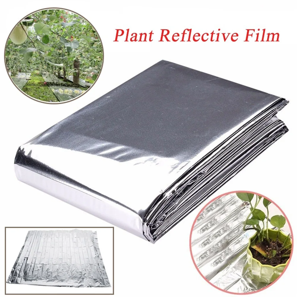 

210x120cm Silver Reflective Film Good Solar Radiation Transmission Performance Plants Garden Greenhouse Covering Foil Sheets