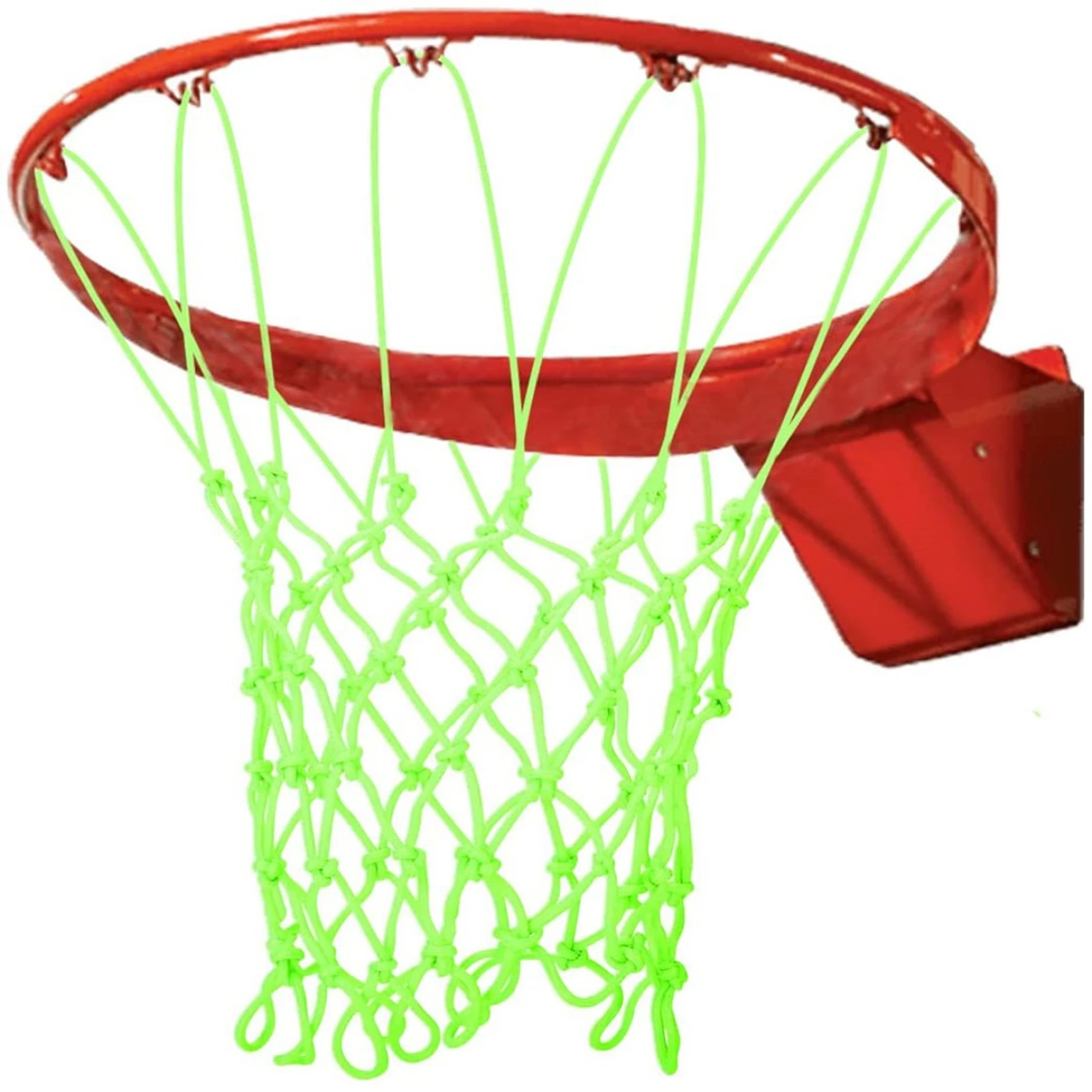 

Nightlight Basketball Net Nylon Glowing Basketball Hoop Rim Net 12 Loop Standard Size Glowing Basketball Net Sports Gift