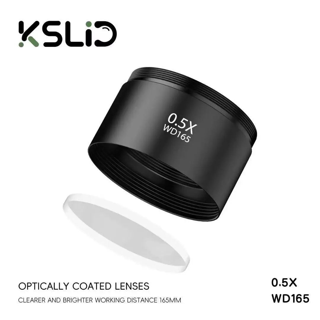 

KSLID Original Auxiliary Objects Lens Industry Microscope Camera Lens For Trinocular Stereo Zoom Microscope/0.5 X/0.7X