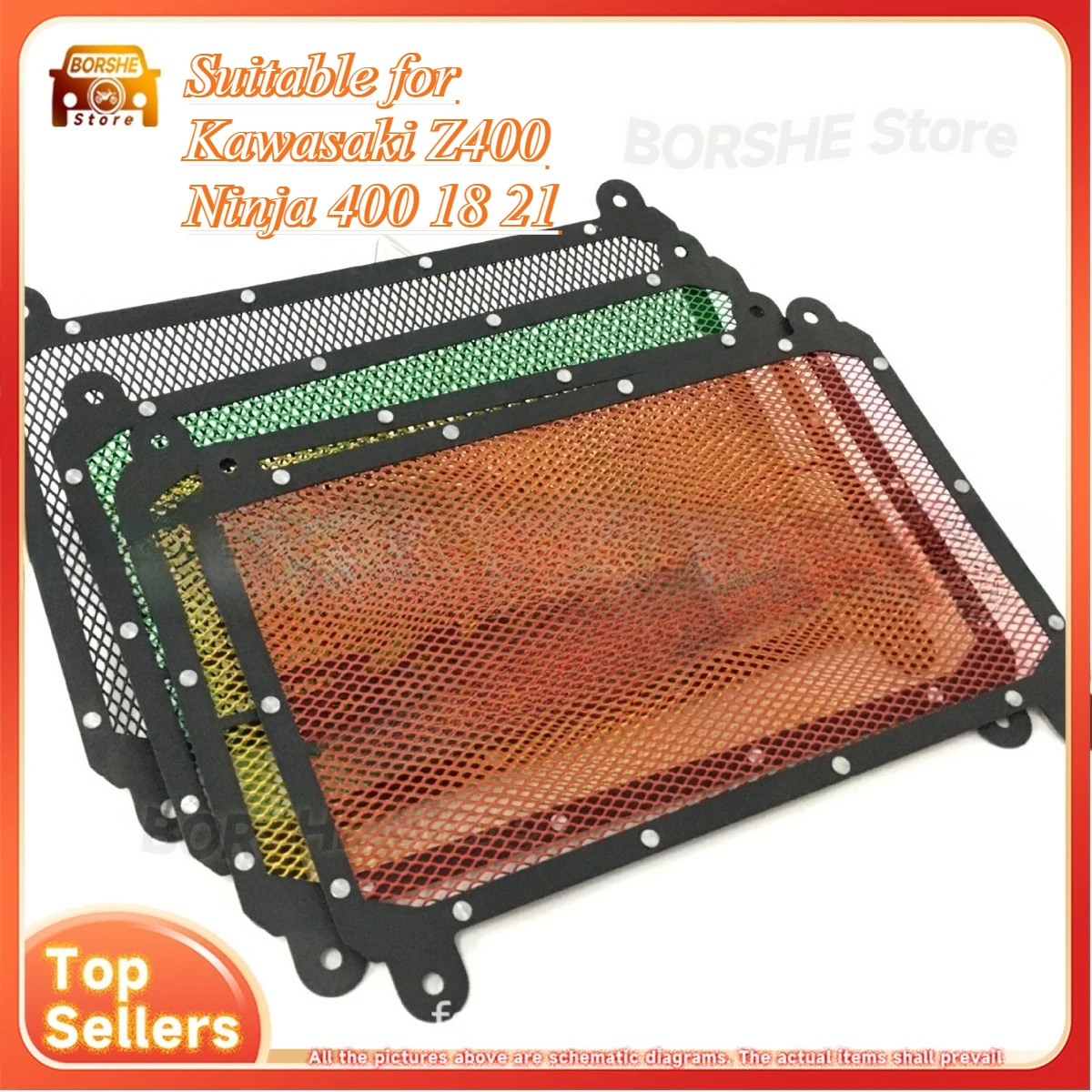 

Suitable for Kawasaki Z400 Ninja 400 18 21 Radiator Guard Water Tank Protector Mesh