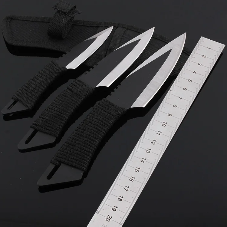 3pcs/set Small Cutting Tools Camping Hiking Survival Knife Outdoor EDC Stainless Steel Costume Props