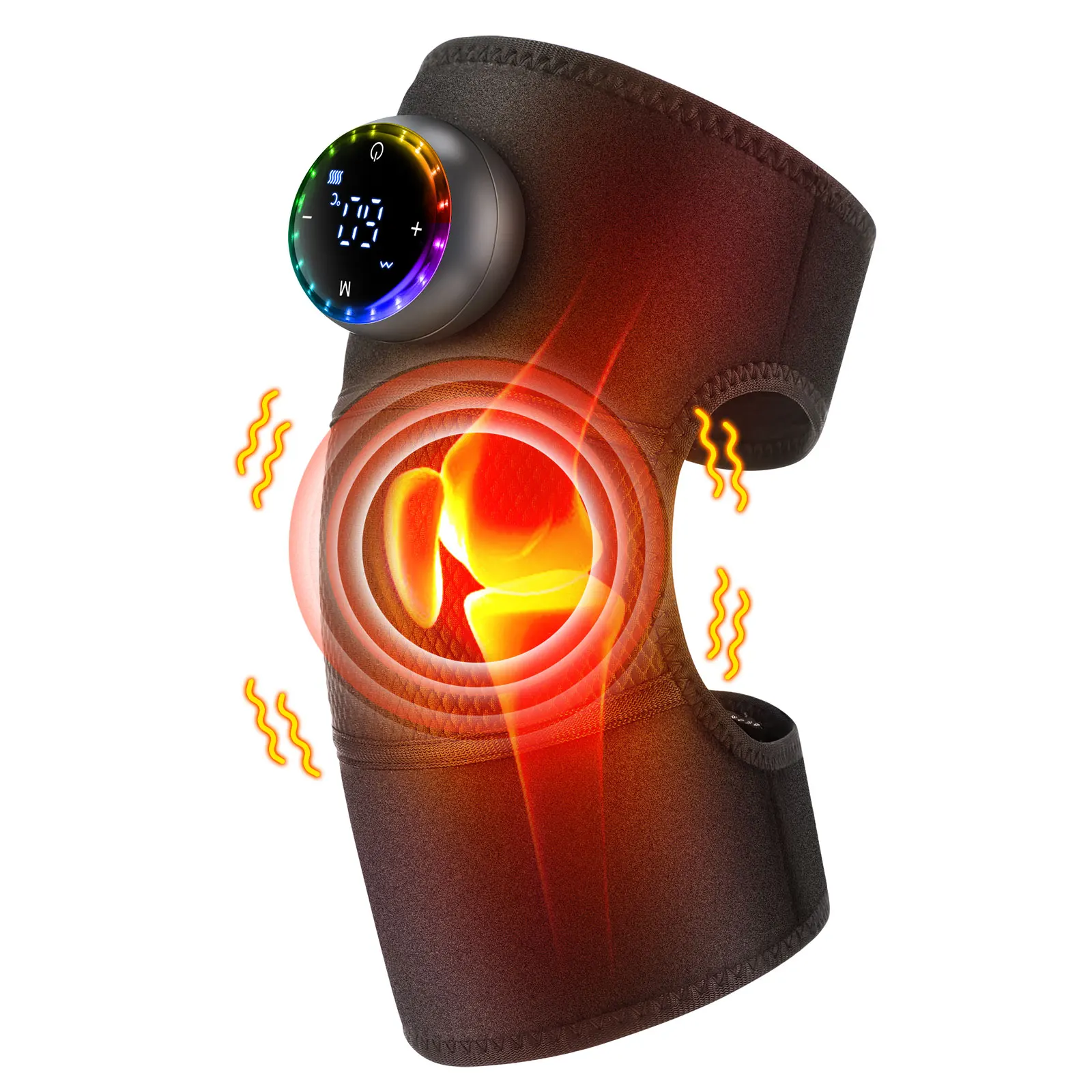 

3 in 1 Heating Massage Knee Pad Shoulder Elbow Smart Vibration Massager 5 Modes Vibration Knee Brace 5 Heating Levels