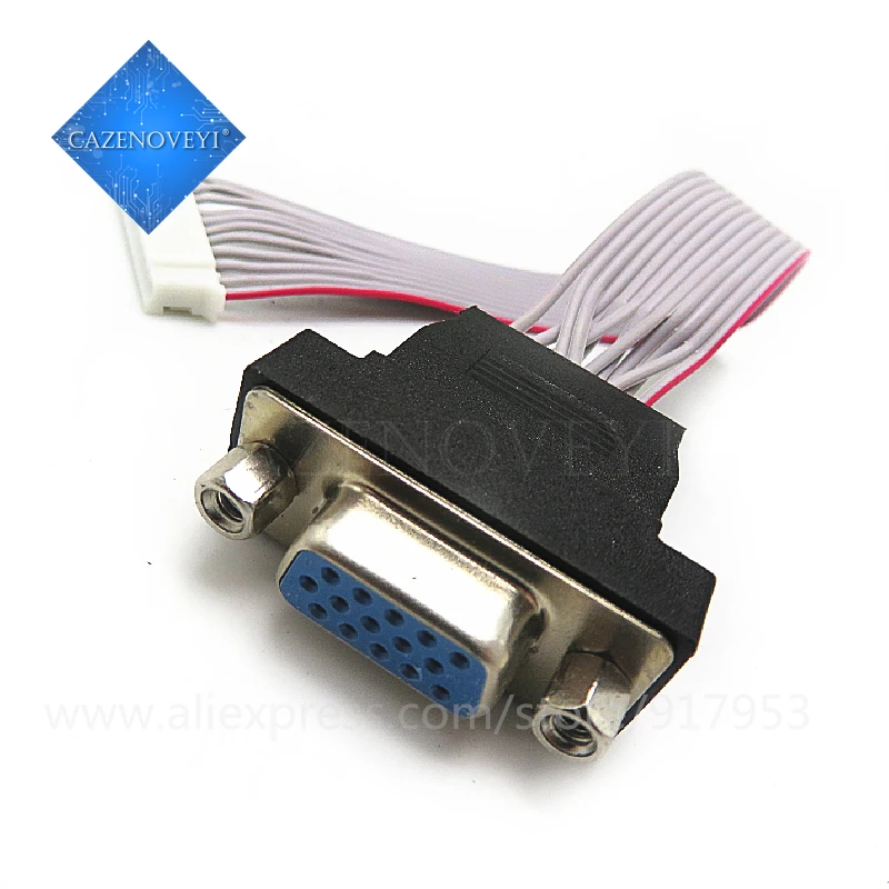 1pcs/lot 12P a 15 p vga femmina d-sub adattatore pin pin vga connettore lunghezza 150mm cavo corto per lcd led diy In Stock