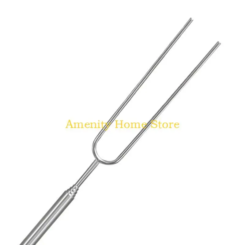 F26C 4pcs Extendable Stainless Steel BBQ Forks Marshmallows Roasting with Wooden Handles for fire Pit,Camping,Grilling