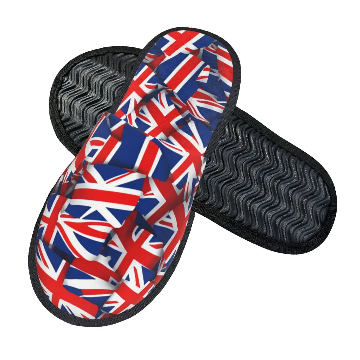 United Kingdom Flags Cozy Scuff Memory Foam Slippers Women Bedroom House Shoes view 2
