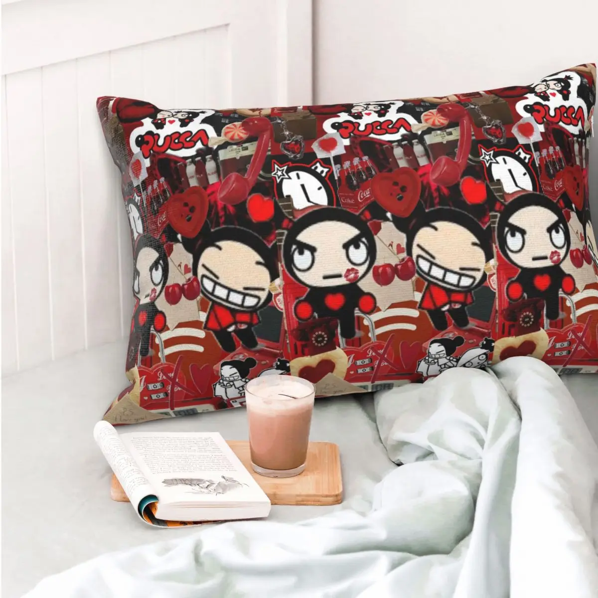 Pucca Love For You Red Rectangle Pillowcase Cushion Cover Decorative Bedroom Bed Home Comfort Throw Pillow