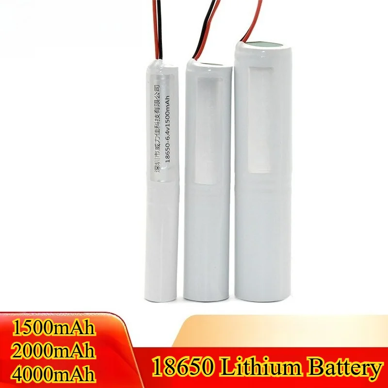 4000 مللي أمبير بطارية ليثيوم قابلة للشحن 3.7 فولت/6.4 فولت/7.4 فولت الجهد المتعدد لأضواء الطوارئ LED والمصابيح الكاشفة طاقة طويلة الأمد