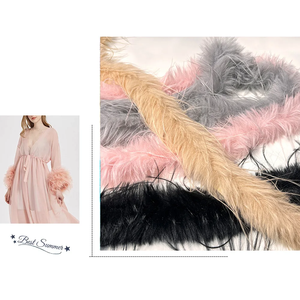 1 Meter DIY Apparel Sewing Fluffy Trim Fabric Winter Faux Fur Ribbon For Garment Edge Shoes Furry Accessories