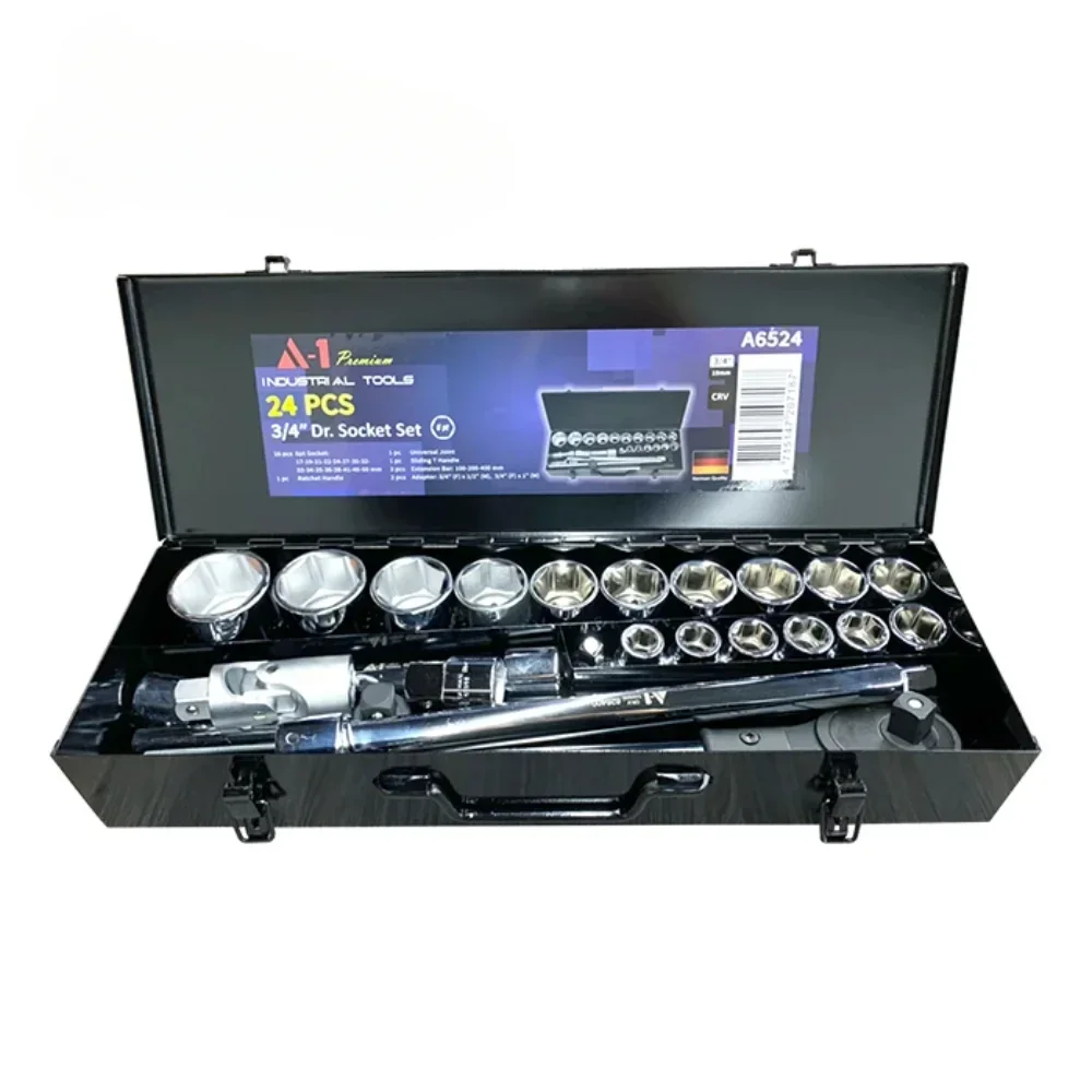 Professional 3 4 Inch Socket Wrench Set 24 Pcs Hand Tools Set