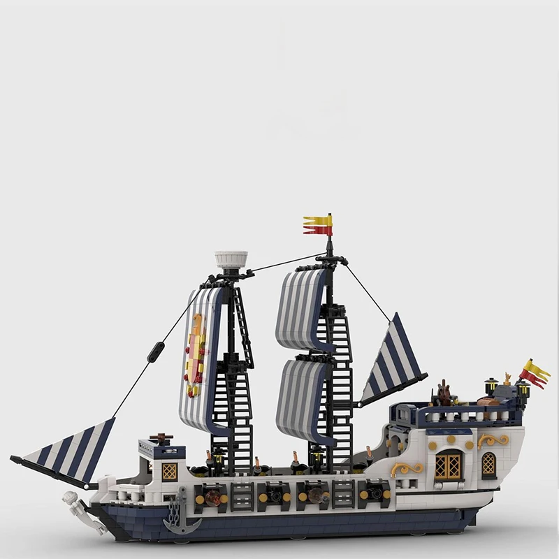 1828 PCS 선박 브릭 장군의 항해선 MOC 맞춤형 모듈식 빌딩 블록 디자인 창의적인 DIY 소년 장난감 크리스마스 선물