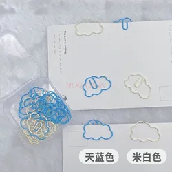 15pcs Cloud Paper Clips Creative Shapes Cute Paper Clips Bookmark Decoration Card Pins