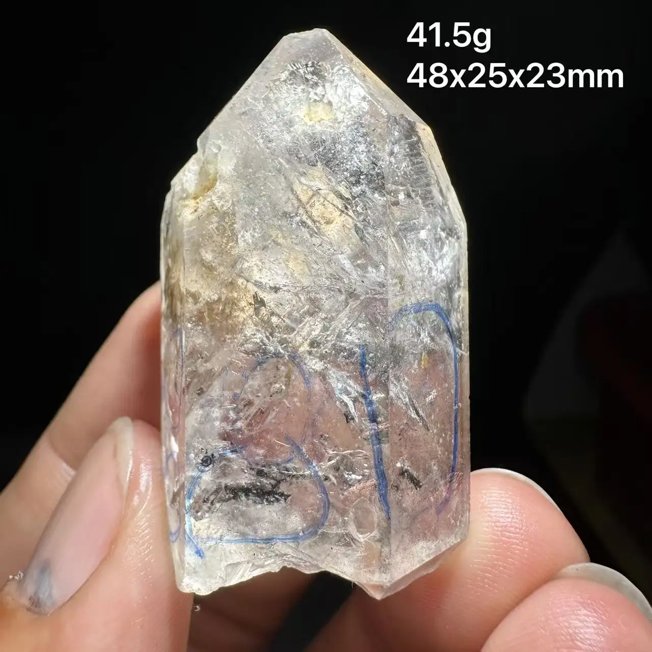 The New 100% Natural Herkimer Diamond Crystal Water Bubble Lucky Stone Comes from Yunnan view 6