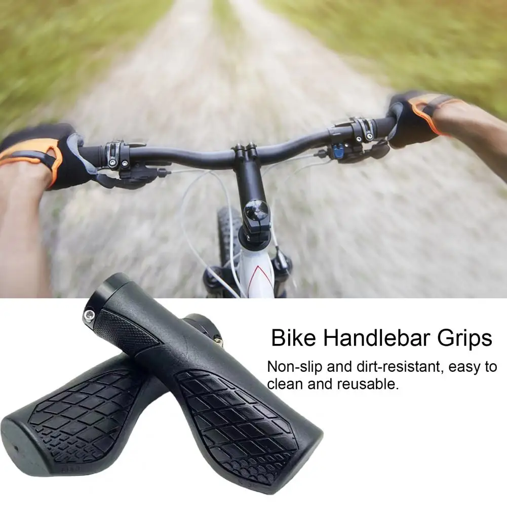 

Bike Handlebar Grips Cycling Accessories Shock-absorbing Non-slip Bicycle Handlebar Grips Lightweight Easy to Install A Pair