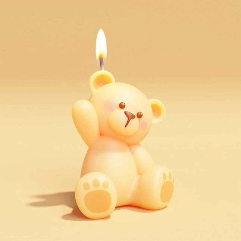 

Силиконовая форма в форме медведя для создания 3D свечей из эпоксидной смолы, форма для свадебных украшений ручной работы, для